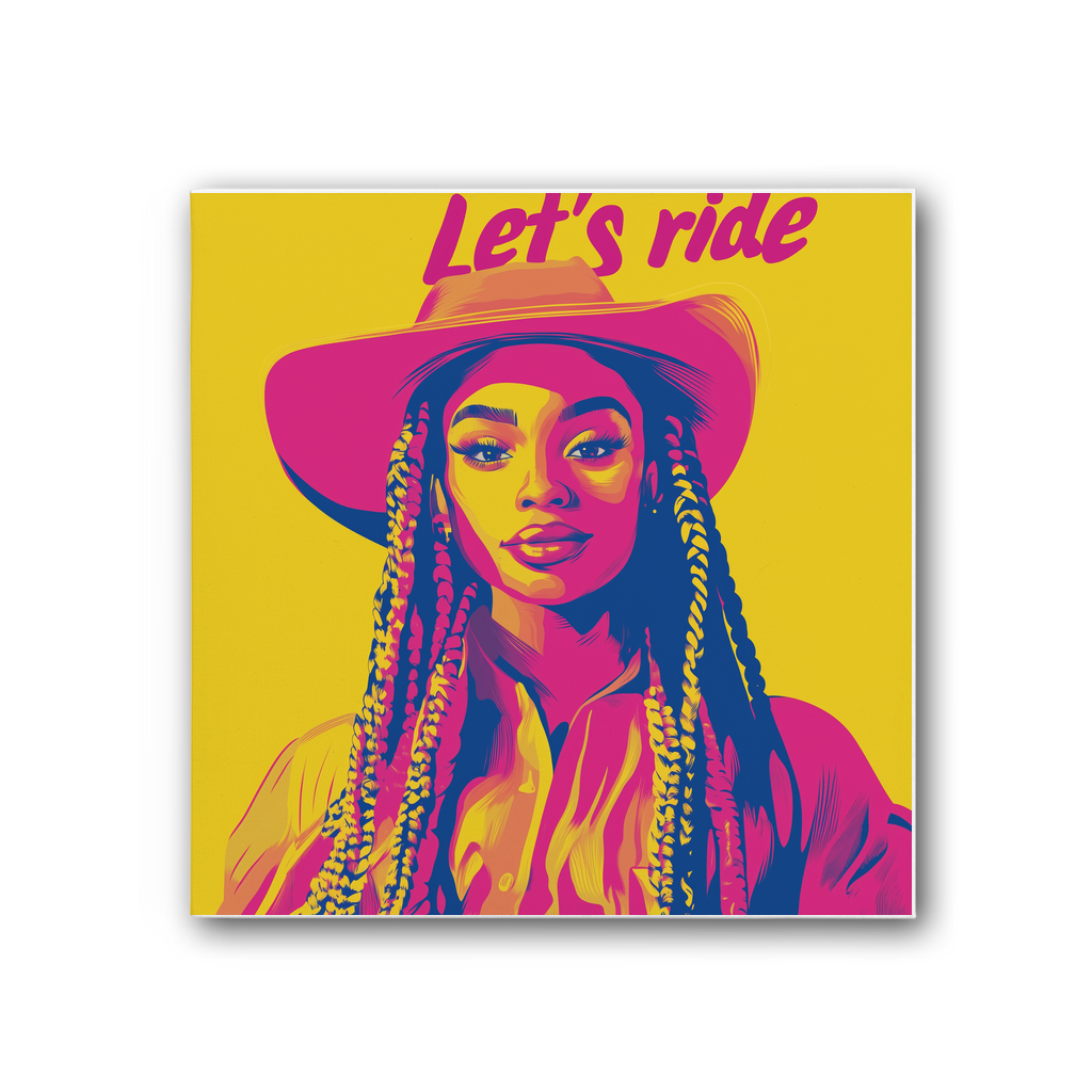 Bey Collection| Winnie Orange : Let's Ride Premium Stretched Canvas