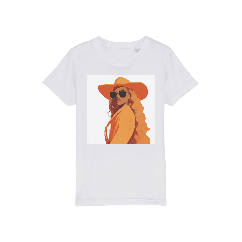 Bey Collection| Orange Diva | #cowboycarter Organic Jersey Kids T-Shirt