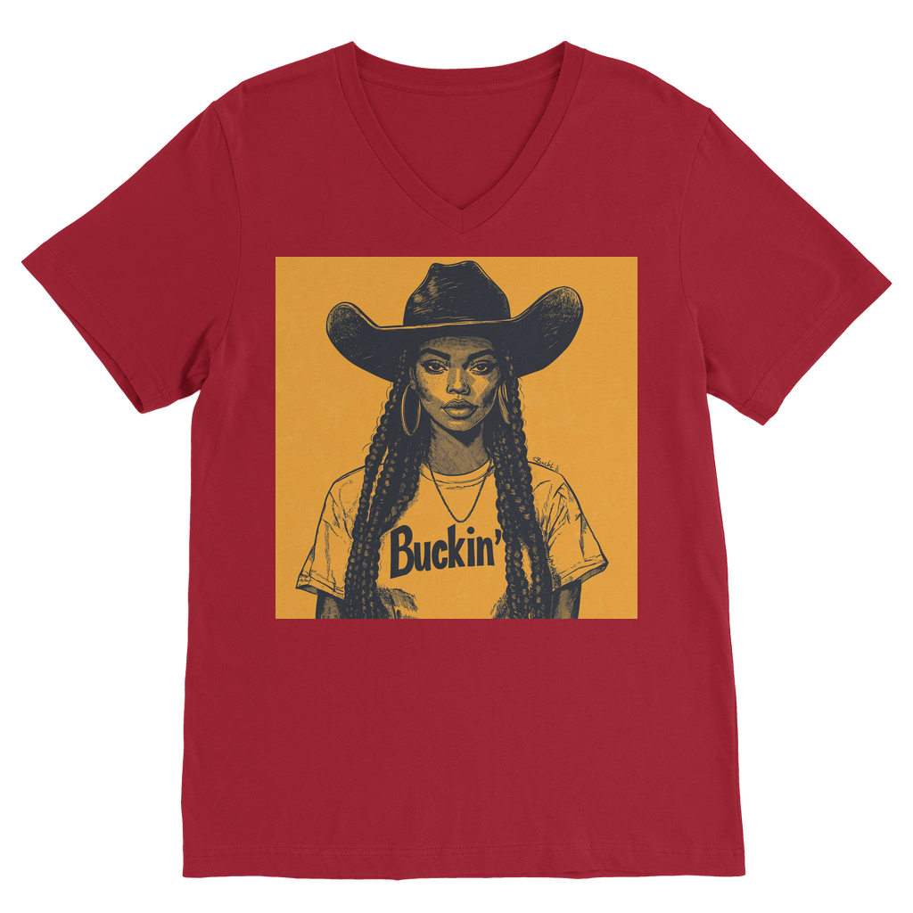 Bey Collection |  Buckin' Premium V-Neck T-Shirt