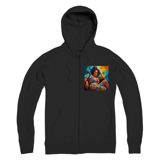 Black In Tech Collection | Maiya | Premium Adult Zip Hoodie