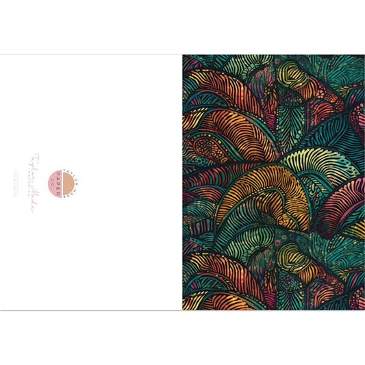 Enchanting African Print Ankara Greeting Cards with Colorful Wavy Patterns/ Blank Greeting Cards/ Vibrant/ Hand-Drawn Patterns/  10 pack Blank Greeting Cards